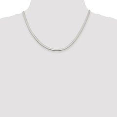 Sterling Silver Rhodium-plated 3.5mm Magic Herringbone Chain - 6