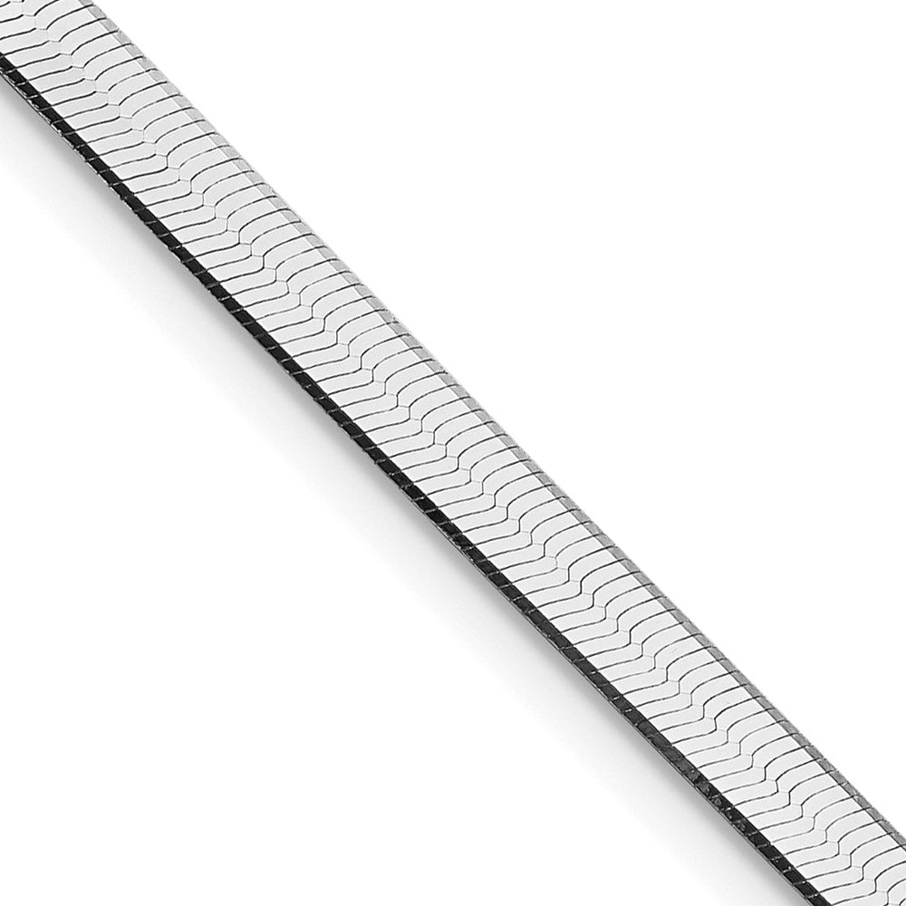 Sterling Silver Rhodium-plated 3.5mm Magic Herringbone Chain - 6