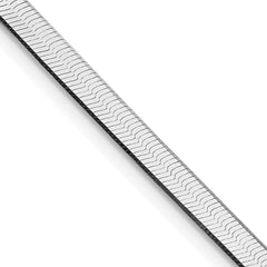 Sterling Silver Rhodium-plated 3.5mm Magic Herringbone Chain - 7