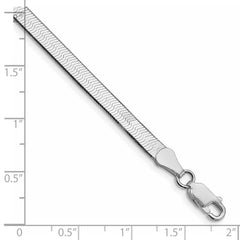 Sterling Silver Rhodium-plated 4.5mm Magic Herringbone Chain - 4