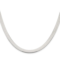 Sterling Silver Rhodium-plated 5.25mm Magic Herringbone Chain - 4