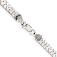 Sterling Silver Rhodium-plated 5.25mm Magic Herringbone Chain - 4