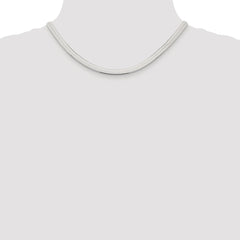 Sterling Silver Rhodium-plated 5.25mm Magic Herringbone Chain - 4