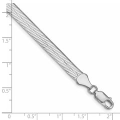 Sterling Silver Rhodium-plated 5.25mm Magic Herringbone Chain - 6