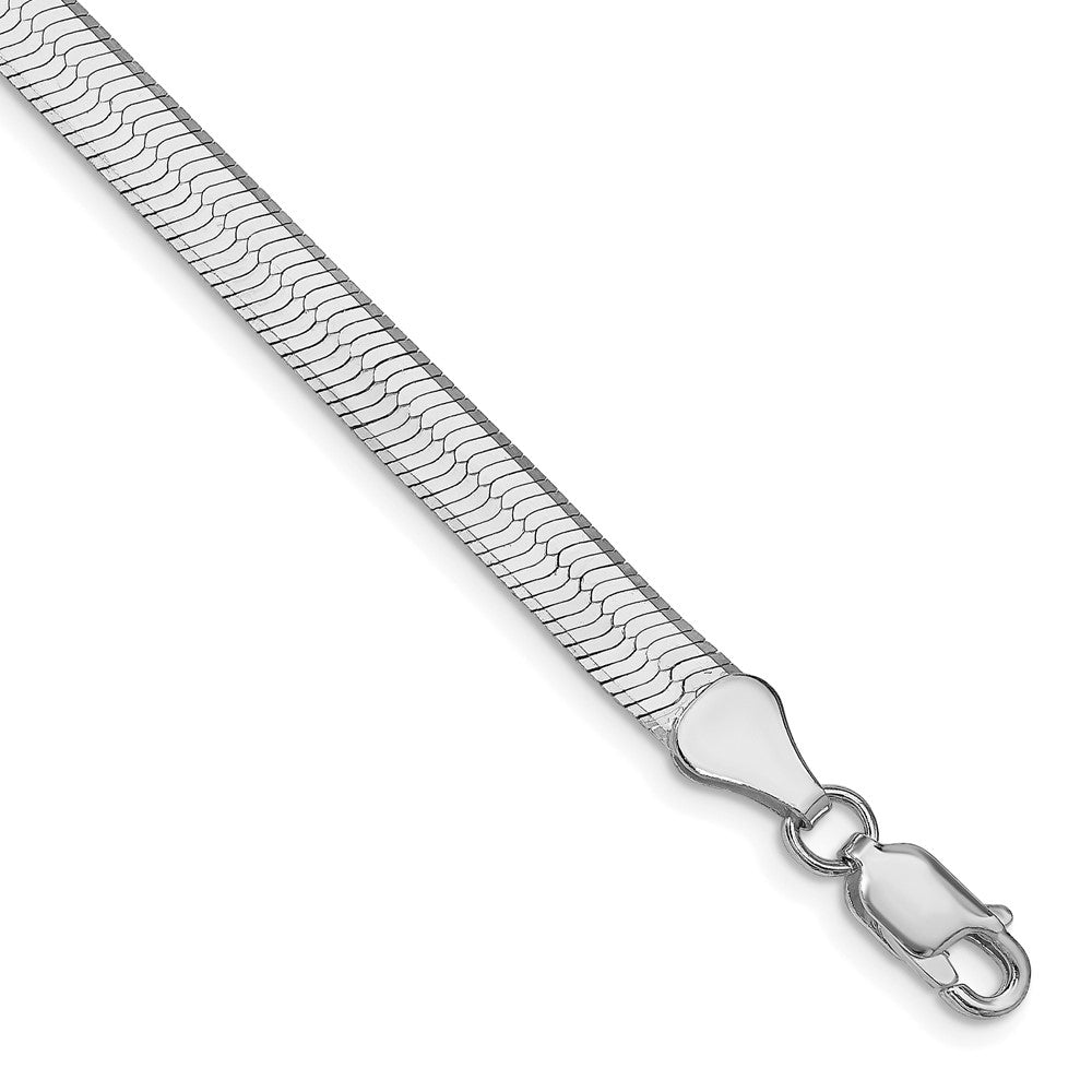 Sterling Silver Rhodium-plated 5.25mm Magic Herringbone Chain - 6