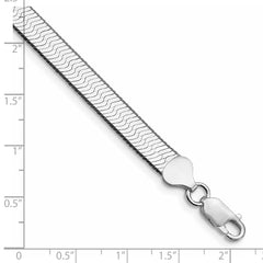 Sterling Silver Rhodium-plated 7.3mm Magic Herringbone Chain - 4