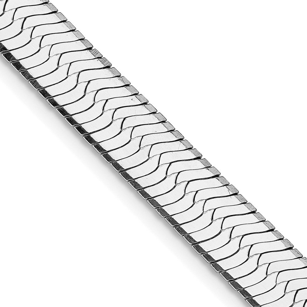 Sterling Silver Rhodium-plated 8.75mm Magic Herringbone Chain - 5