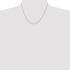 Sterling Silver Rhodium-plated 1.5mm Diamond-cut Cable Chain - 4