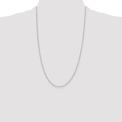 Sterling Silver Rhodium-plated 1.5mm Diamond-cut Cable Chain - 6