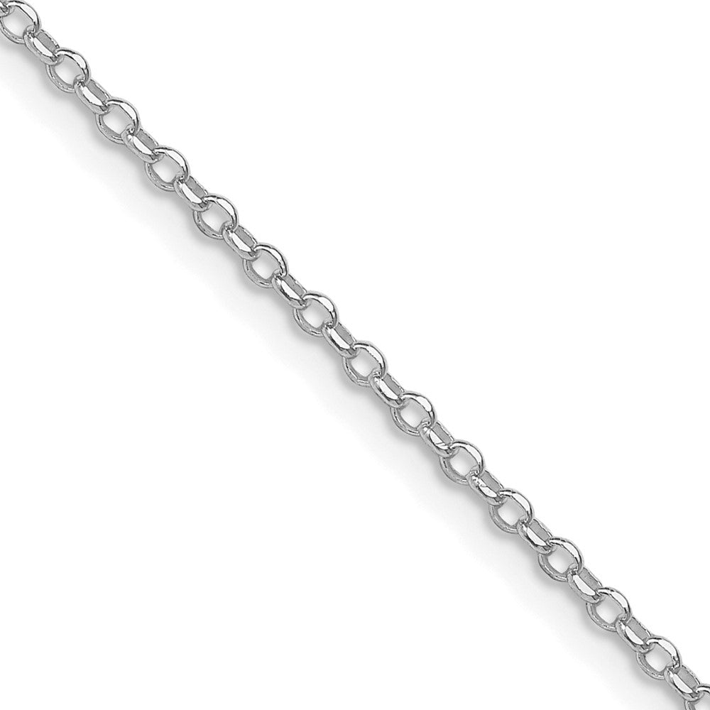 Sterling Silver Rhodium-plated 1.75mm Diamond-cut Cable Chain - 2