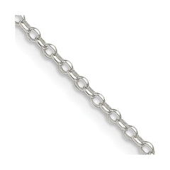 Sterling Silver 1.75mm Diamond-cut Cable Chain - 7