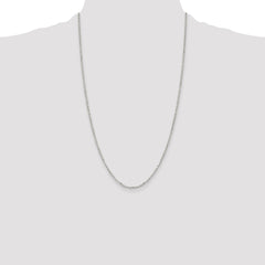 Sterling Silver 2.2mm Diamond-cut Cable Chain - 7