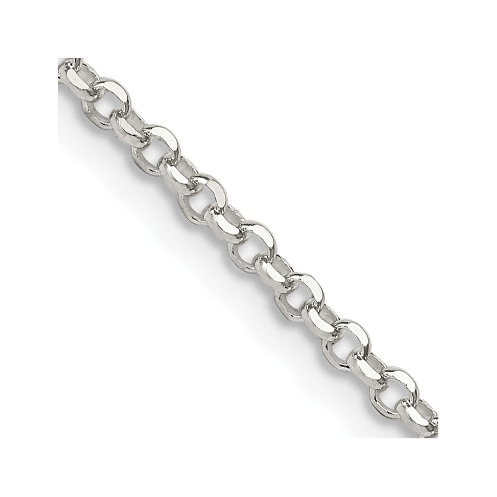 Sterling Silver 2.2mm Diamond-cut Cable Chain - 7