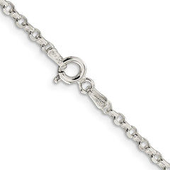 Sterling Silver 2.6mm Diamond-cut Cable Chain - 6