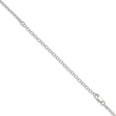 Sterling Silver 2.6mm Diamond-cut Cable Chain w/4in ext.