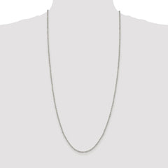 Sterling Silver Rhodium-plated 2.6mm Diamond-cut Cable Chain - 7