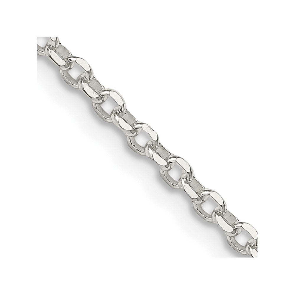 Sterling Silver 2.6mm Diamond-cut Cable Chain - 6