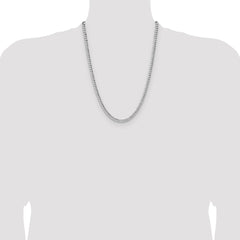 Sterling Silver 4.75mm Hammered Curb Chain - 7