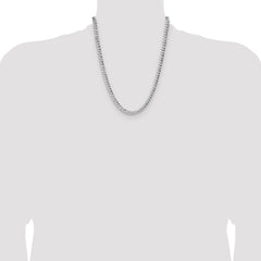Sterling Silver 6.35mm Hammered Curb Chain - 3