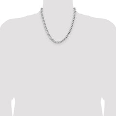 Sterling Silver 7.6mm Hammered Curb Chain - 2