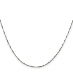 Sterling Silver 1mm Round Box Chain - 8