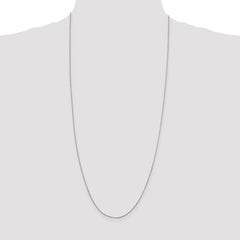 Sterling Silver 1mm Round Box Chain - 8