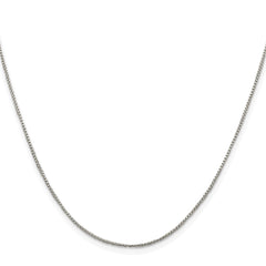 Sterling Silver Rhodium-plated 1mm Round Box Chain - 6