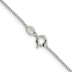 Sterling Silver Rhodium-plated 1mm Round Box Chain - 5