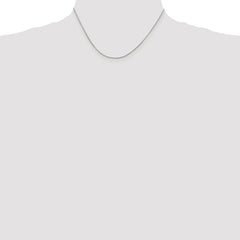 Sterling Silver Rhodium-plated 1mm Round Box Chain - 5