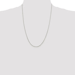Sterling Silver Rhodium-plated 1mm Round Box Chain - 3