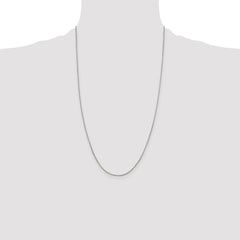 Sterling Silver Rhodium-plated 1mm Round Box Chain - 7