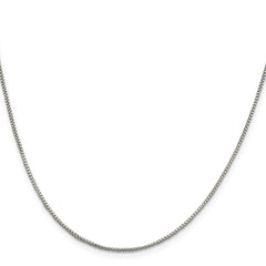 Sterling Silver 1.25mm Round Box Chain - 7