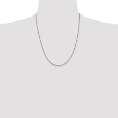 Sterling Silver 1.25mm Round Box Chain w/4in ext.