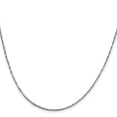 Sterling Silver Rhodium-plated 1.25mm Round Box Chain - 2