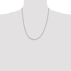 Sterling Silver Rhodium-plated 1.25mm Round Box Chain - 3