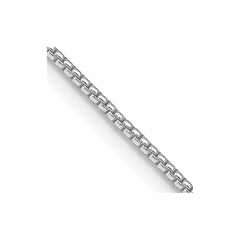 Sterling Silver Rhodium-plated 1.25mm Round Box Chain - 2