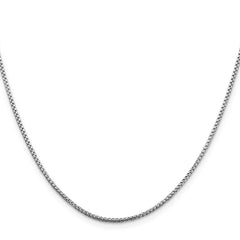 Sterling Silver Rhodium-plated 1.5mm Round Box Chain - 5
