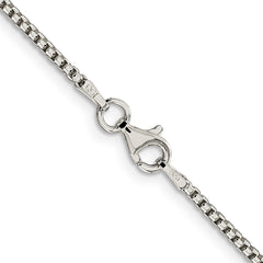 Sterling Silver 1.75mm Round Box Chain - 7
