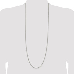 Sterling Silver Rhodium-plated 1.75mm Round Box Chain - 8