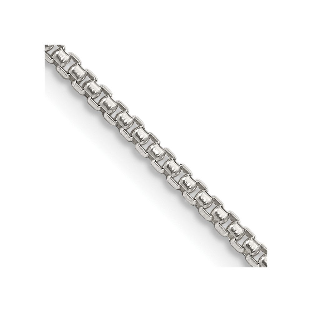 Sterling Silver 1.75mm Round Box Chain - 7