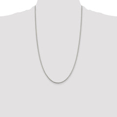 Sterling Silver 2mm Round Box Chain - 5