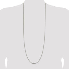 Sterling Silver 2mm Round Box Chain - 7