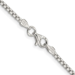 Sterling Silver Rhodium-plated 2mm Round Box Chain - 6