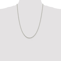 Sterling Silver Rhodium-plated 2mm Round Box Chain - 6