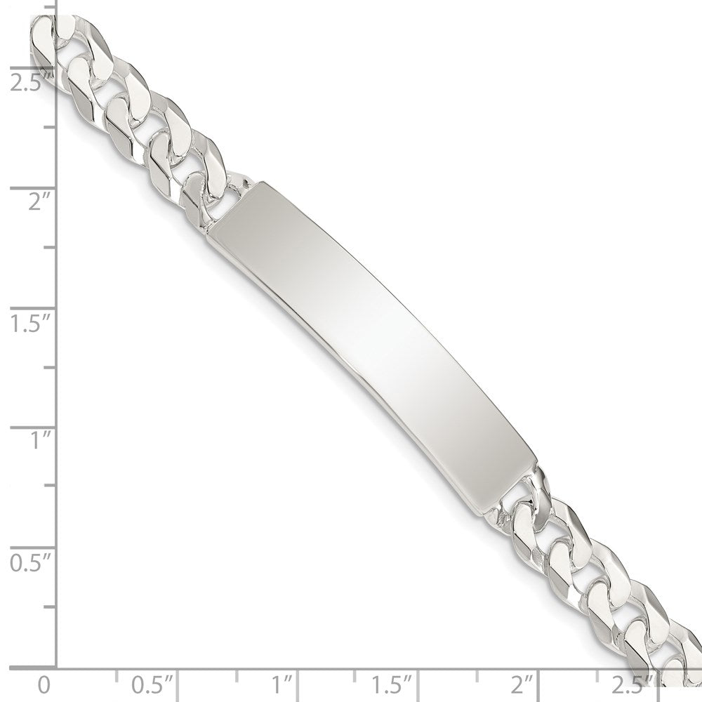 Sterling Silver Curb Link ID Bracelet - 4