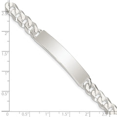 Sterling Silver Curb Link ID Bracelet - 4