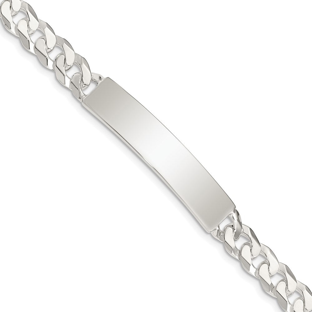 Sterling Silver Curb Link ID Bracelet - 4