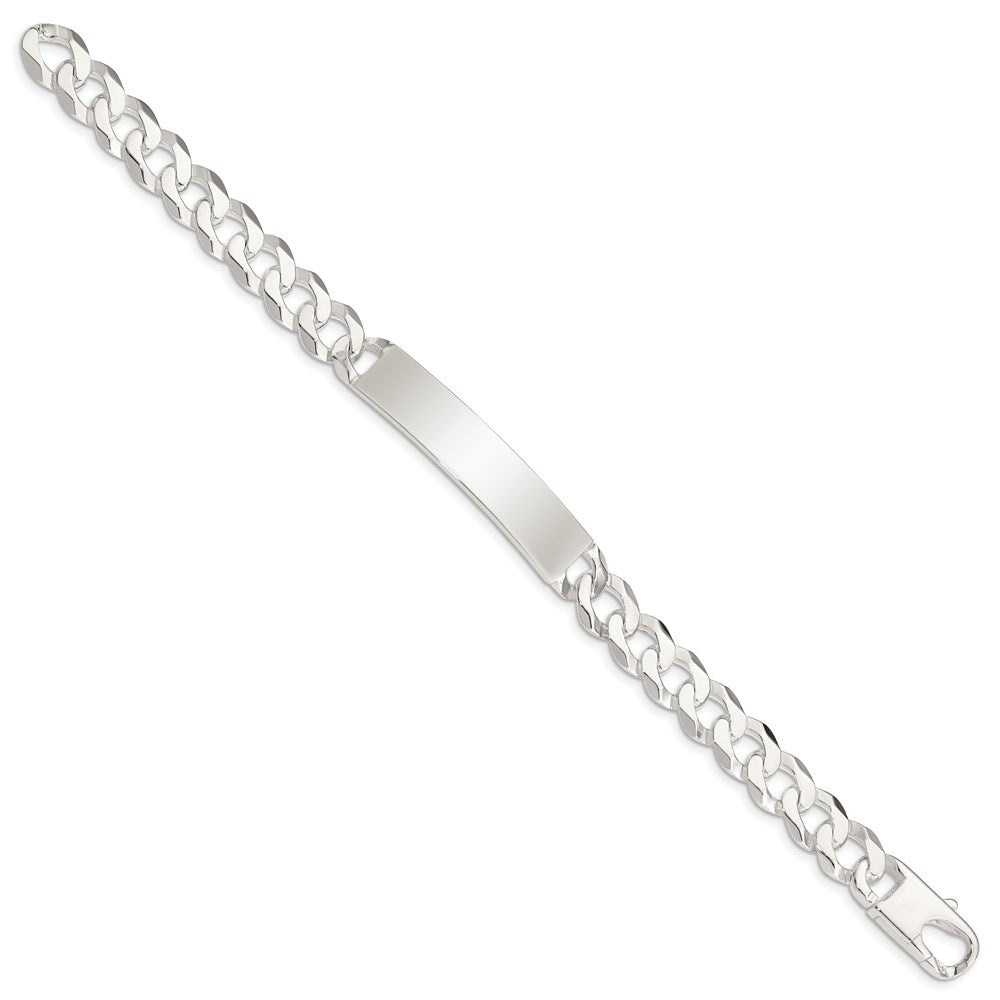 Sterling Silver Curb Link ID Bracelet - 17