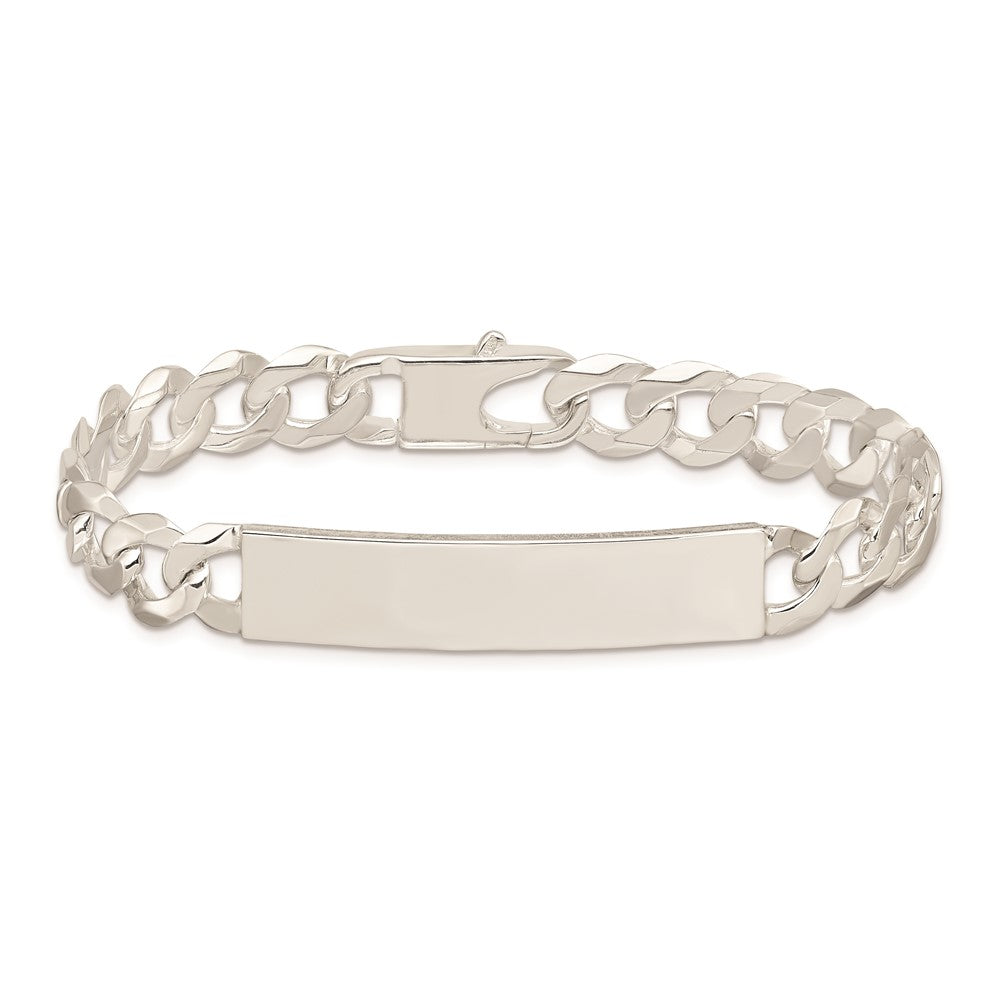 Sterling Silver Curb Link ID Bracelet - 17