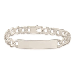 Sterling Silver Curb Link ID Bracelet - 17